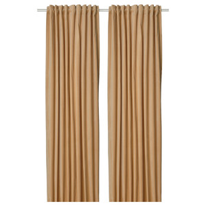 SANELA Curtains, 1 pair, beige, 140x300 cm