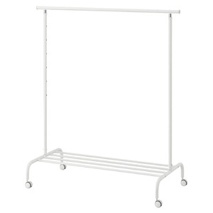 RIGGA Clothes rack, white