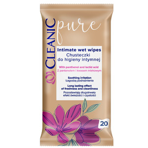 CLEANIC Intimate Wet Wipes Vegan 20pcs