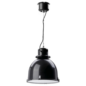 SVARTNORA Pendant lamp, black, 38 cm