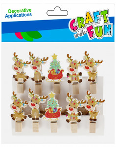 Christmas Decorative Clips Reindeers 10pcs