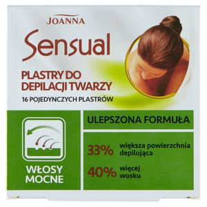 Joanna Sensual Facial Wax Strips for Strong Hair 16 Pack