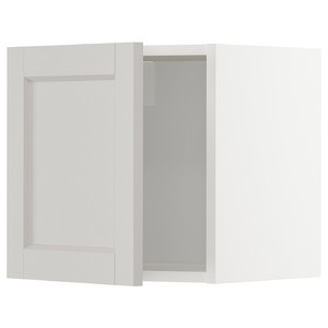 METOD Wall cabinet, white/Lerhyttan light grey, 40x40 cm
