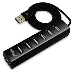 Unitek Hub 7x USB2.0, black, Y-2160