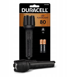 Duracell Rubber Flashlight 80 LM 2AAA