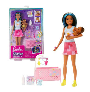 Barbie Doll And Accessories, Skipper Babysitter Crib Playset HJY34 3+