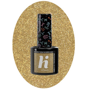 Hi Hybrid Nail Gel Polish Zodiac no. 460 Golden Topaz Scorpio Vegan 5ml