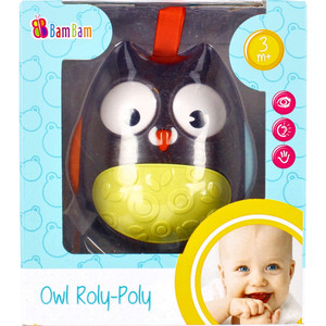 Bam Bam Owl Roly-Poly 1pc, random colours, 3+