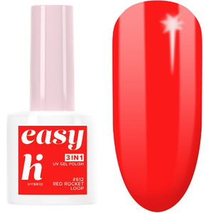 Hi UV Gel Polish 3in1 612 Easy Red Rocket Loop Lunapark