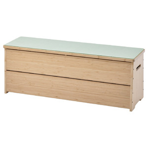 DAJLIEN Bench with storage, bamboo, 100x30x37 cm