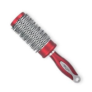 Exclusive Hair Brush L Round Silver / Burgundy