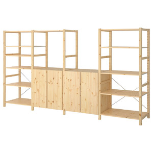 IVAR 4 sections/shelves, pine, 344x50x179 cm