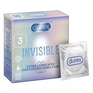 Durex Condoms Invisible A3 Extra Lubricated 3pcs