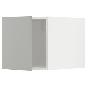 METOD Top cabinet, white/Havstorp light grey, 40x40 cm