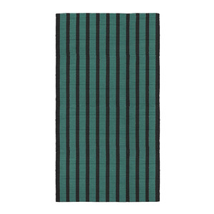 VÄGSKYLT Rug, flatwoven, blue-green/black, 80x150 cm