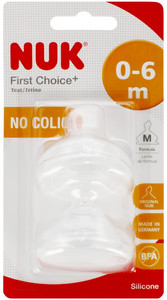 NUK First Choice Teat No Colic 0-6m Size M