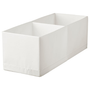 STUK Box with compartments, white, 20x51x18 cm