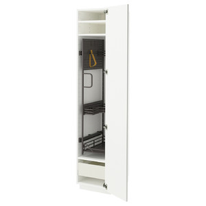 METOD / MAXIMERA High cabinet with cleaning interior, white/Stensund white, 40x60x200 cm