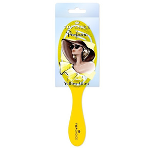 Top Choice Perfume Hair Brush Yellow Glow, round
