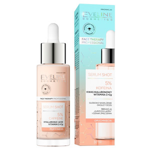 EVELINE Face Therapy Professional Serum Shot 5% Caffeine Puffiness Reduction 30ml