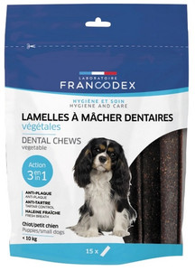 Francodex Vegetable Chews Dental for Puppies & Small Dogs 15pcs 224g