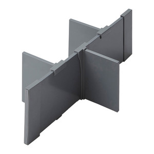 GoodHome Drawer Divider Soto, anthracite