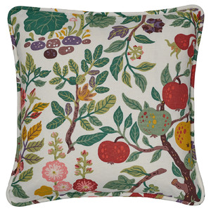 VILDPERSILJA Cushion cover, white multicolour/floral pattern, 50x50 cm