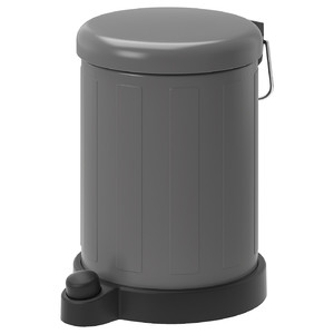 TOFTAN Waste bin, grey, 4 l