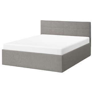 SKARVLO Ottoman bed, grey, 140x200 cm