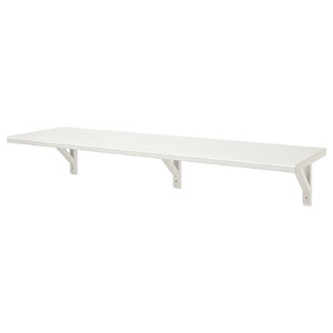 TRANHULT / SANDSHULT Wall shelf, white stained aspen, 120x30 cm