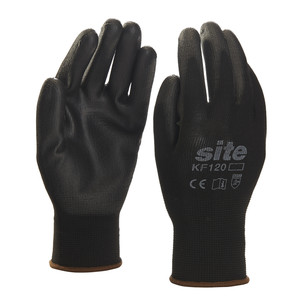 General Handling Nylon Gloves Size L, black