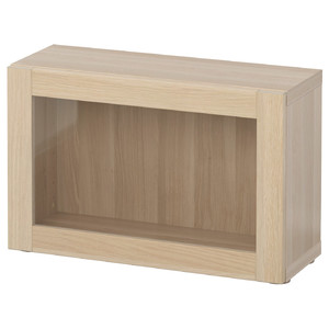 BESTÅ Shelving unit, white stained oak effect, 60x20x38 cm