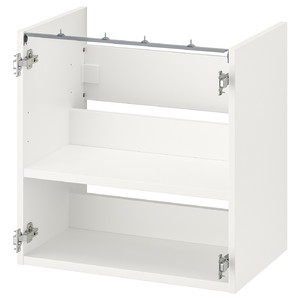 ENHET Base cb f washbasin w shelf, white, 60x40x60 cm