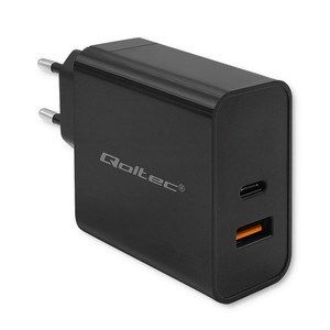 Qoltec Super Quick PD Charger EU Plug 1xUSB C, 1xUSB, 90W