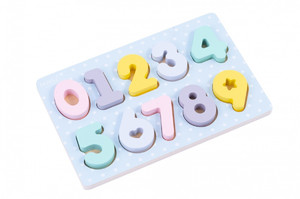 iWood Wooden Puzzle Numbers Pastel 2+