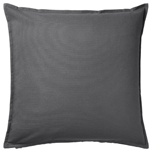 GURLI Cushion cover, dark grey, 50x50 cm