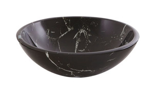 Countertop Glass Basin GoodHome Brora 42cm, black