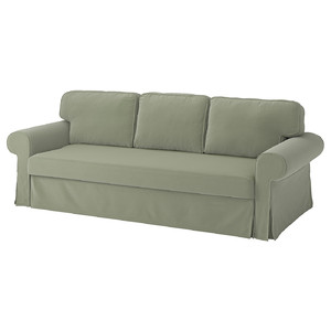 VRETSTORP Cover for 3-seat sofa-bed, Hakebo grey-green