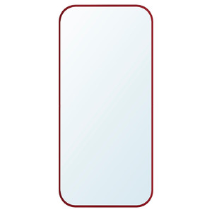 LINDBYN Mirror, red, 28x60 cm