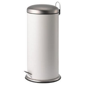 MJÖSA Pedal bin, white, 30 l