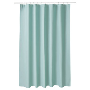 LUDDHAGTORN Shower curtain, turquoise, 180x200 cm