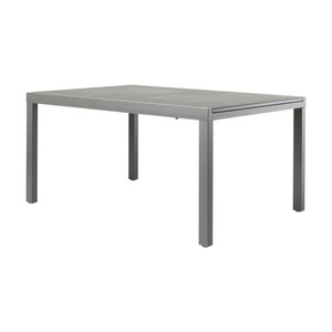 GoodHome Garden Extendable Table Baradal, aluminium/glass