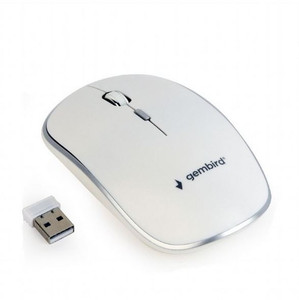 Gembird Optical Wireless Mouse, white