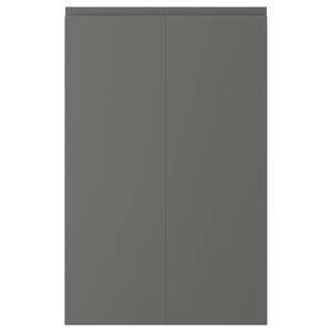 VOXTORP 2-p door f corner base cabinet set, left-hand dark grey, 25x80 cm