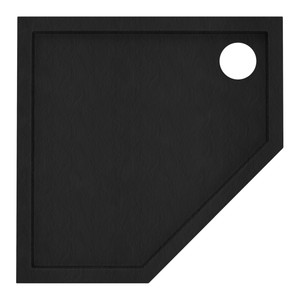 Shower Tray, pentagonal, Sched-Pol Atla 80 x 80 x 5 cm, black