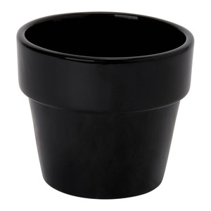 Ceramic Plant Pot GoodHome 10.5 cm, black