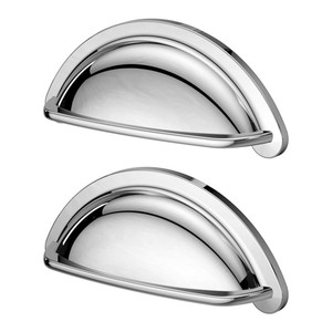 Furniture Handle Chervil shell 94 mm, chrome