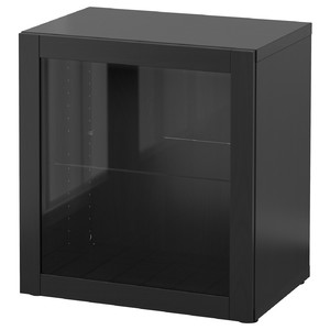 BESTÅ Shelf unit with glass door, Sindvik black-brown, 60x40x64 cm