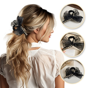 ECARLA Hair Clip, black