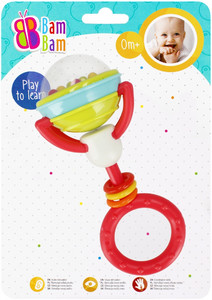 Bam Bam Rattle Lollipop, assorted colours, 0m+